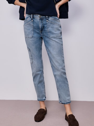 STREET ONE Slimfit Τζιν cargo 'Charlie' σε μπλε: μπροστά