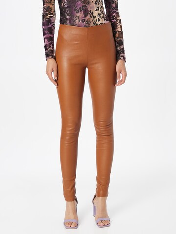 BRUUNS BAZAAR Skinny Leggings 'Cristina' in Brown: front