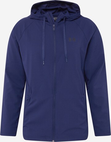 UNDER ARMOUR Trainingsjack 'Perforated' in Blauw: voorkant