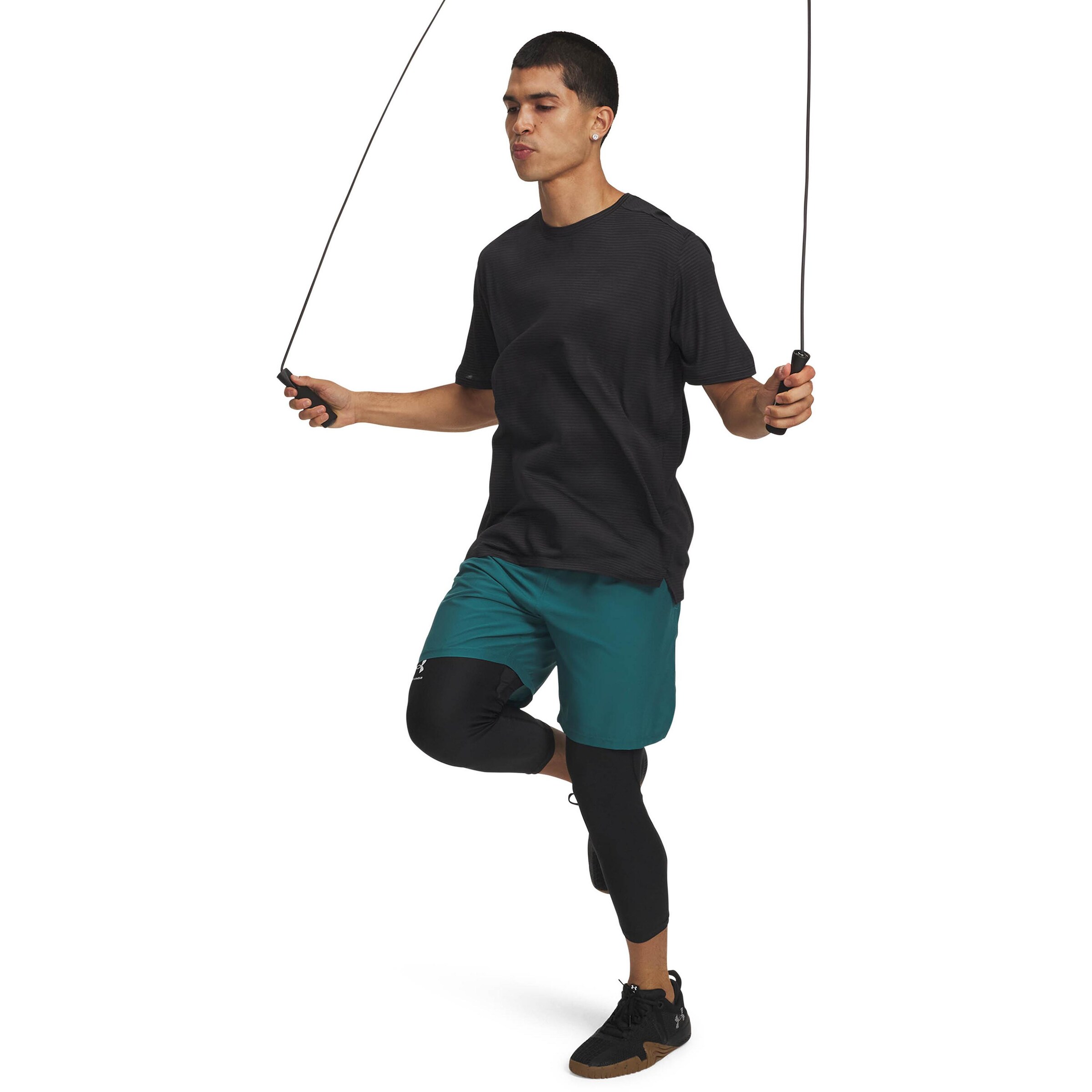 UNDER ARMOUR Regular Sportbroek 'Woven Wordmark' in Groen