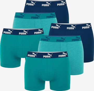 PUMA - Calzoncillo boxer 'Puma Herren Boxershorts BLUE aus Baumwolle, Unterhosen für Männer' en azul: frente