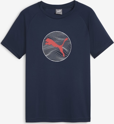 PUMA T-Shirt en bleu marine / rouge / blanc, Vue avec produit