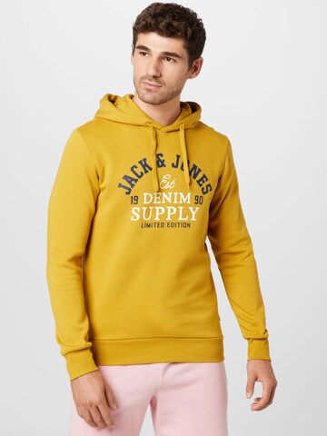 Sweat-shirt JACK & JONES en jaune : devant