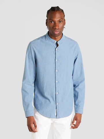 GARCIA Regular fit Button Up Shirt in Blue: front