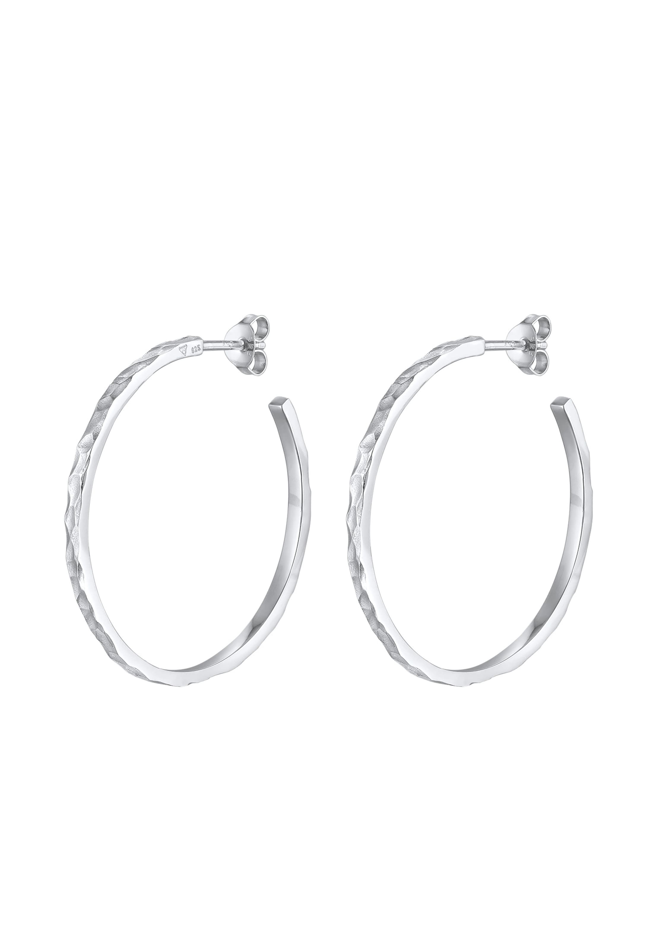 ELLI Oorbellen 'Kreis' in Zilver: voorkant