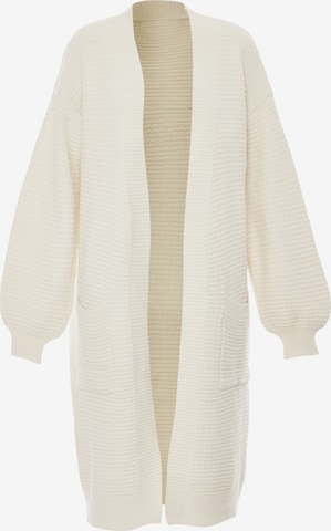 Tanuna Knit Cardigan in White: front