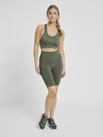 Hummel Skinny Sportbroek 'Tif' in Groen