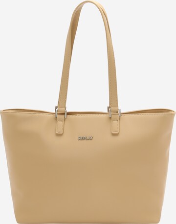 REPLAYShopper torba - bež boja: prednji dio