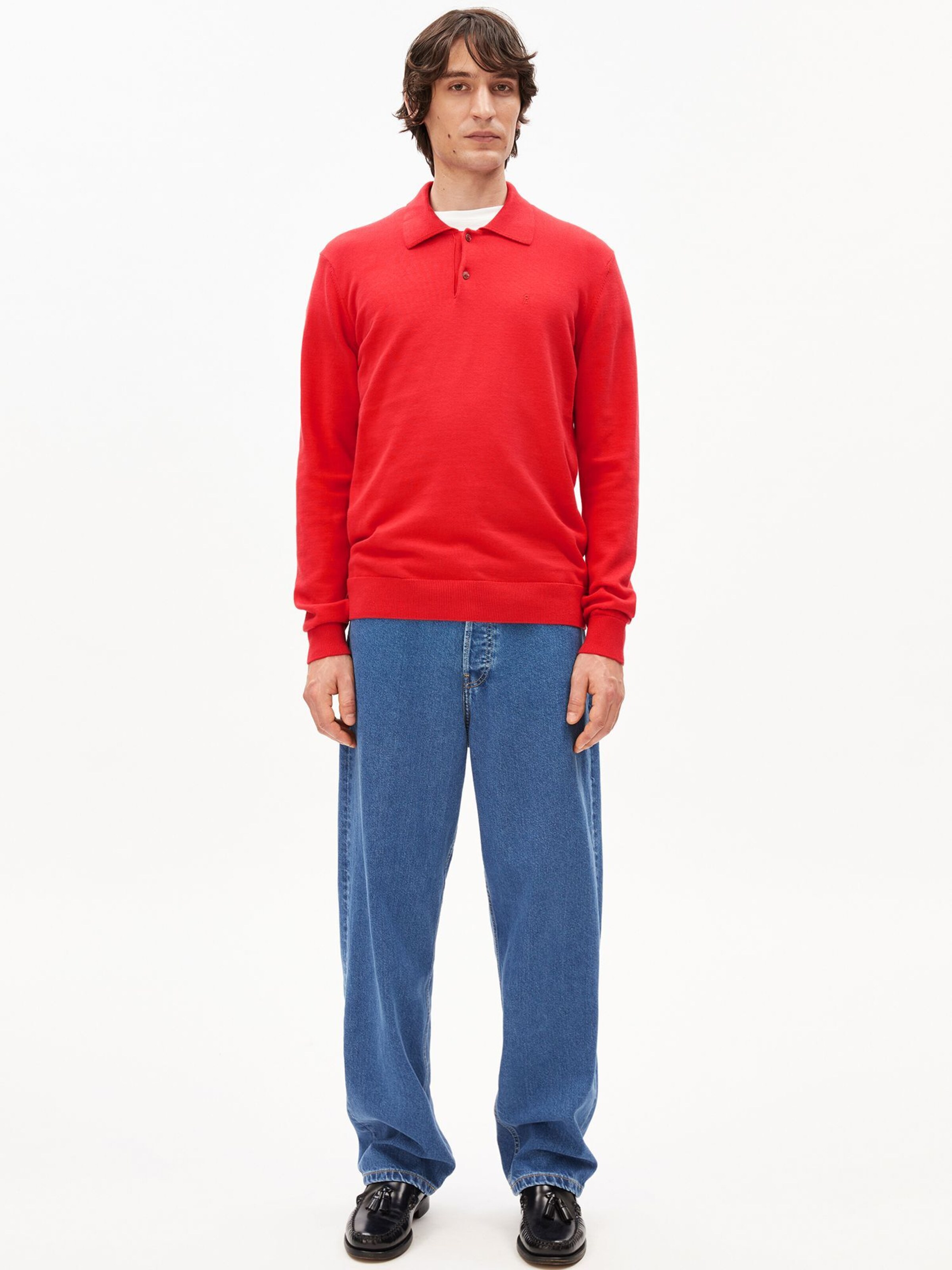 ARMEDANGELS Pullover POLO in Rot