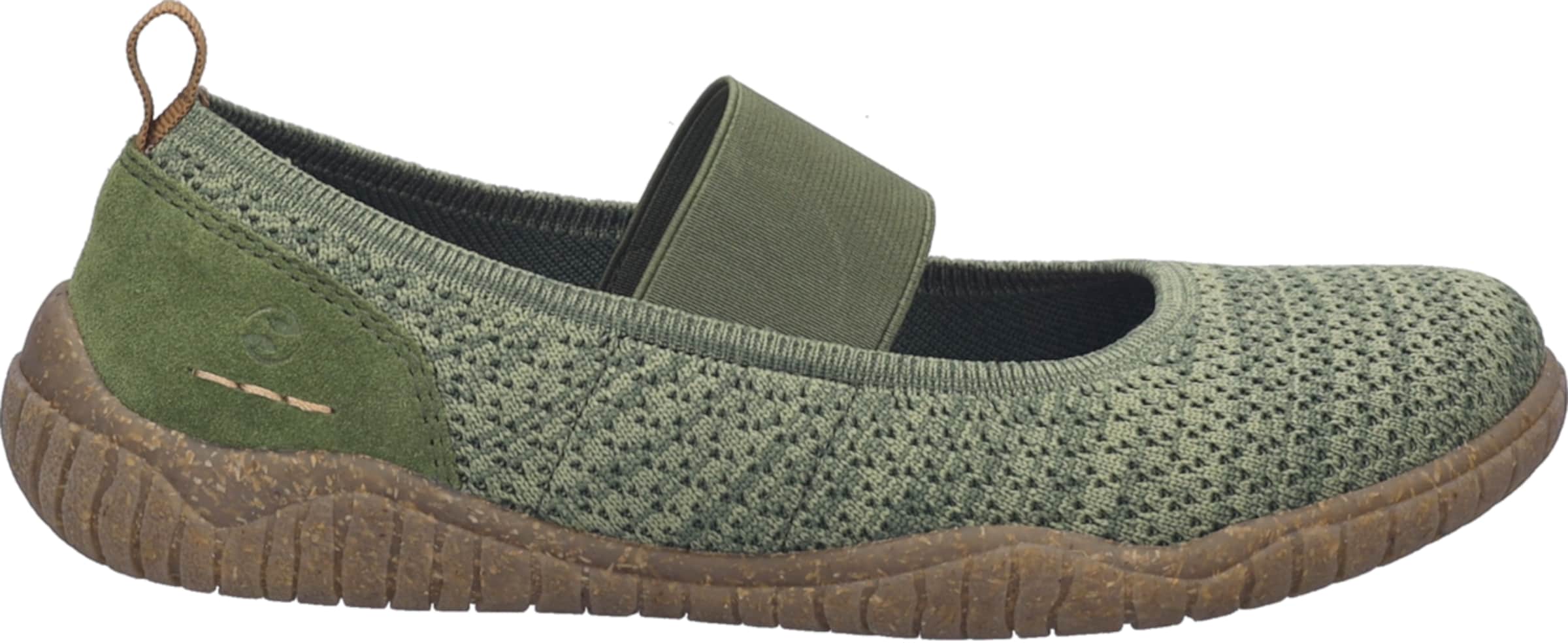 JOSEF SEIBEL Ballet Flats with Strap in Green