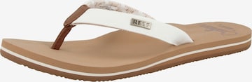 REEF T-Bar Sandals 'Cushion Sands' in White: front