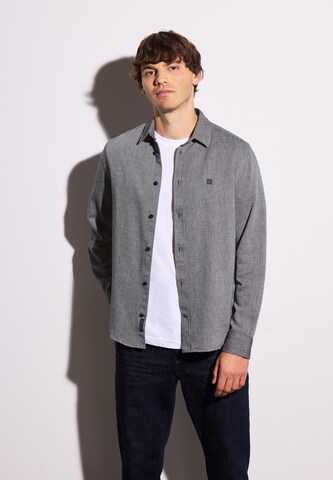 Street One MEN Regular Fit Hemd in Schwarz: Vorderseite