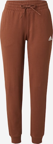 Pantalon de sport 'Essentials' ADIDAS SPORTSWEAR en marron : devant