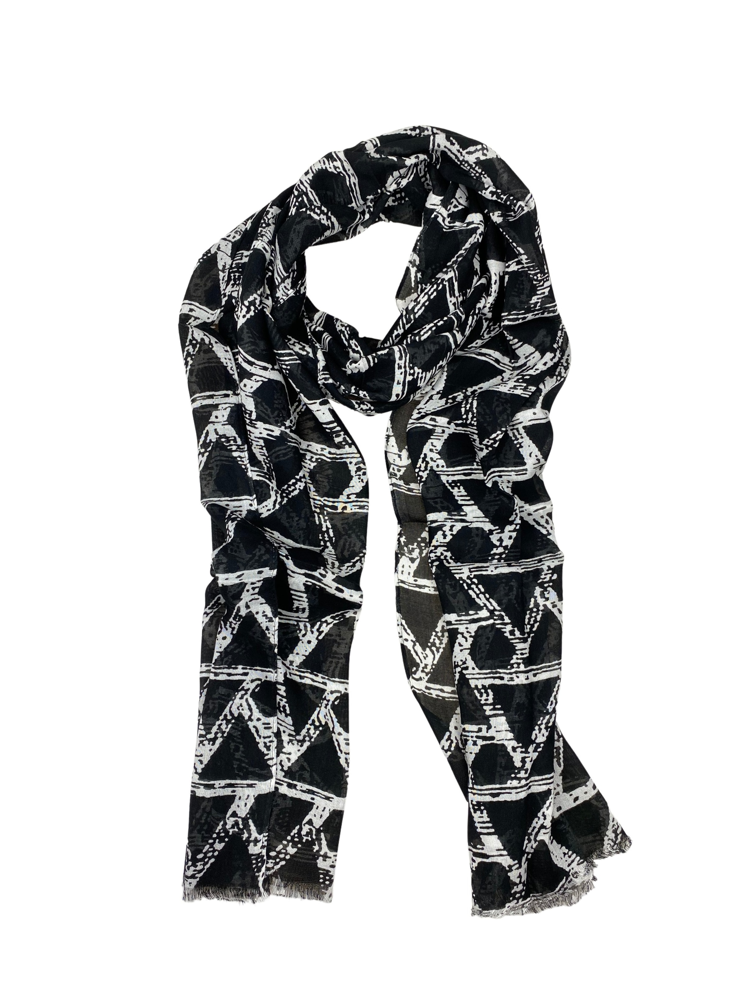 COLLEZIONE ALESSANDRO Scarf 'Lisa' in Black: front