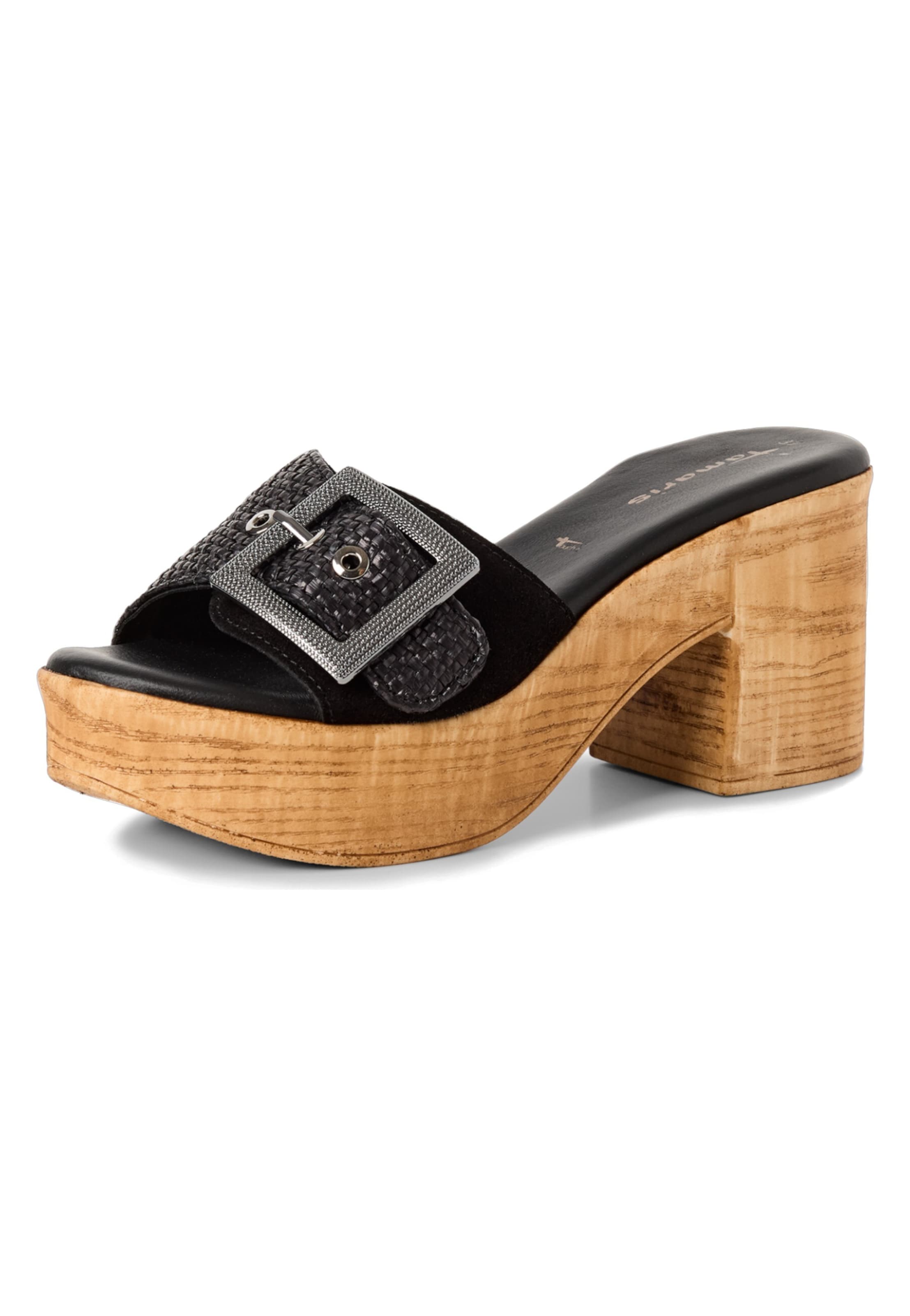 Mule Tamaris en noir : devant