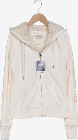 Abercrombie & Fitch Sweatshirt & Zip-Up Hoodie in S in White: front