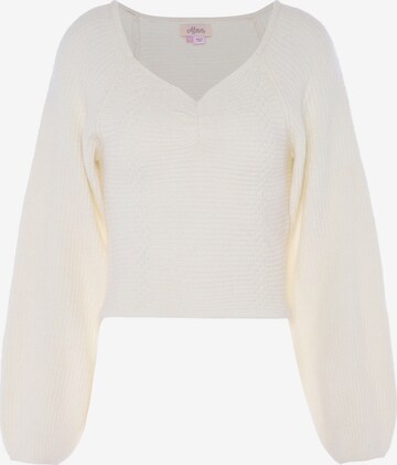 Pull-over aleva en blanc : devant