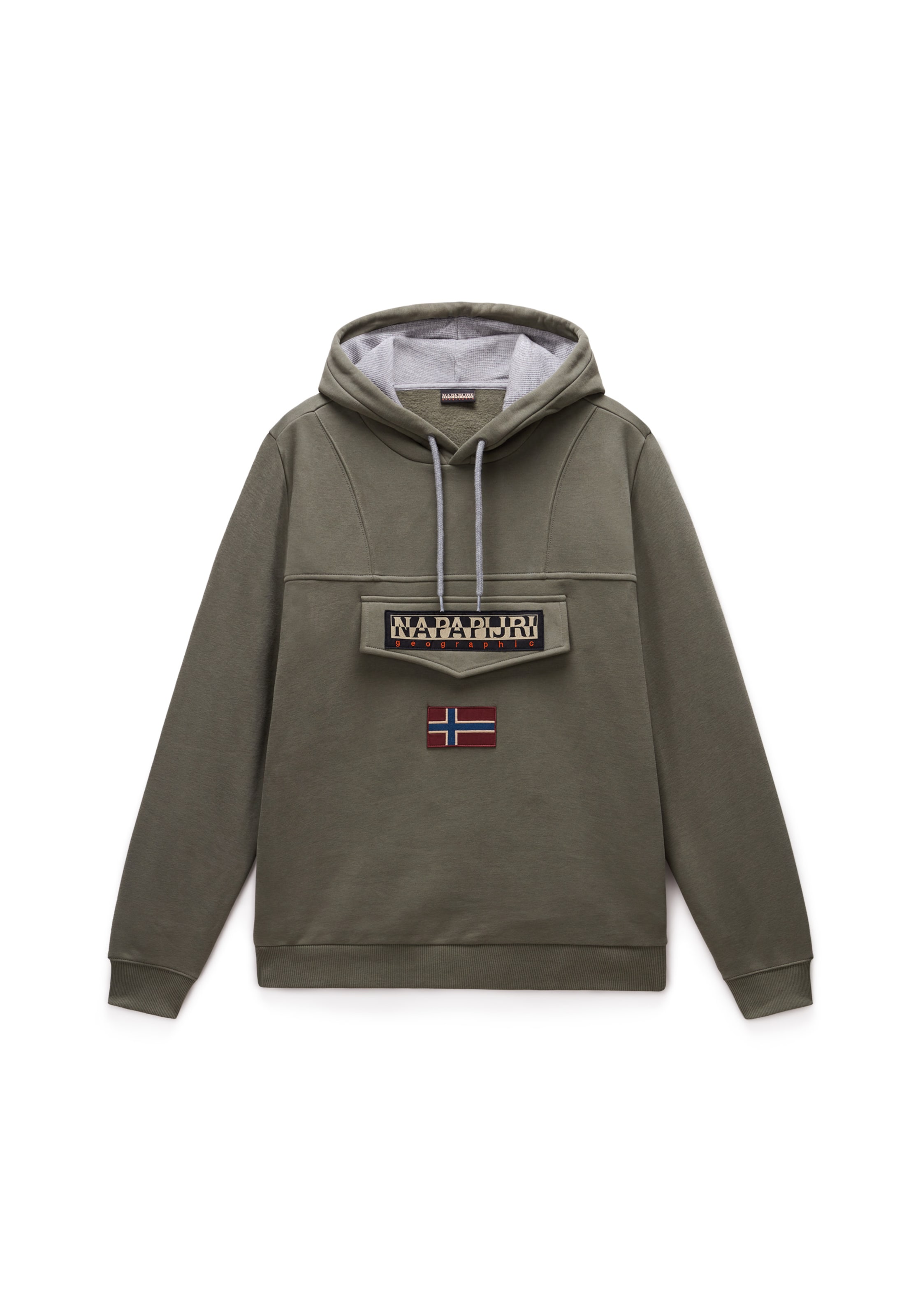 NAPAPIJRI Свитшот 'Burgee Wint 4' в Зеленый: спереди
