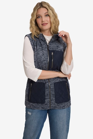 Ulla Popken Bodywarmer in Blauw: voorkant