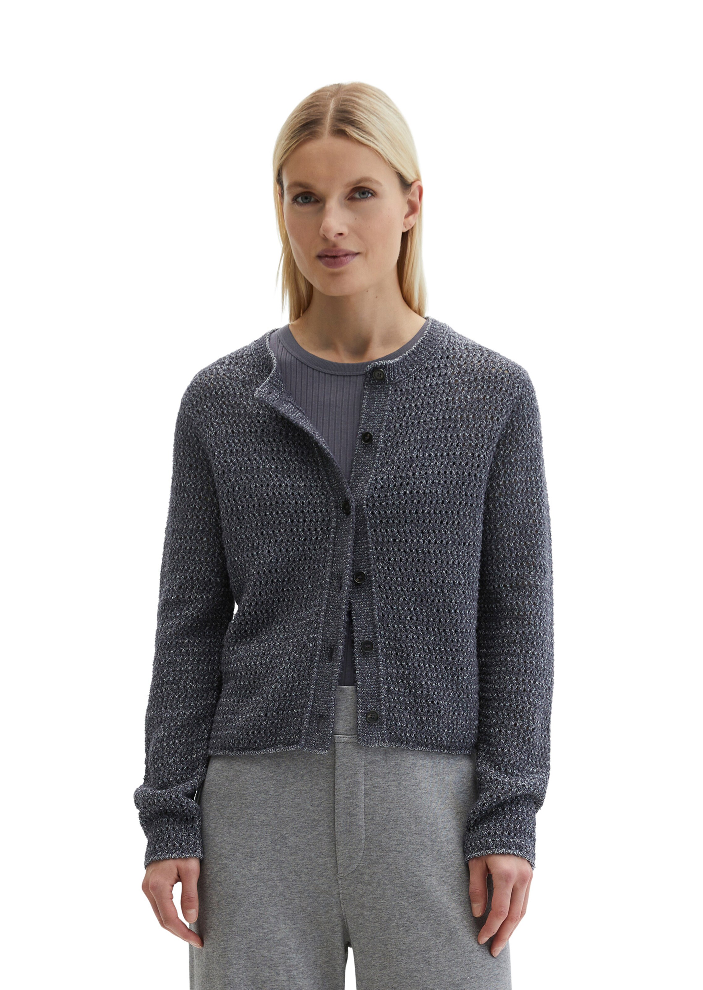 Marc O'Polo Knit cardigan in Grey: front