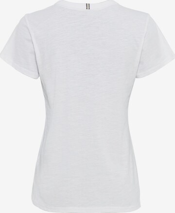 CAMEL ACTIVE Kurzarm T-Shirt mit platziertem Print in Weiß
