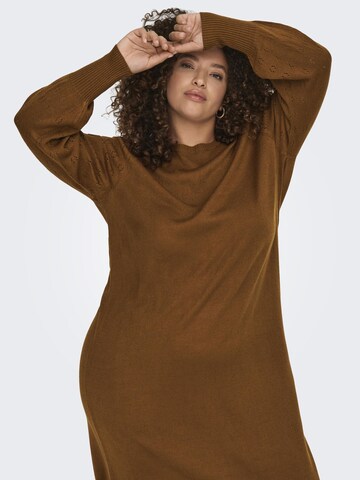 ONLY Carmakoma Knitted dress in Brown