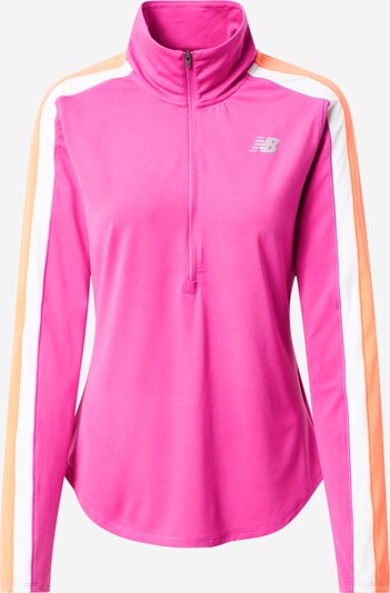 new balance Sweatshirt de desporto em laranja claro / rosa / branco, Vista do produto