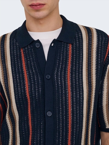 Vestes en maille 'ONSLEON' Only & Sons en bleu