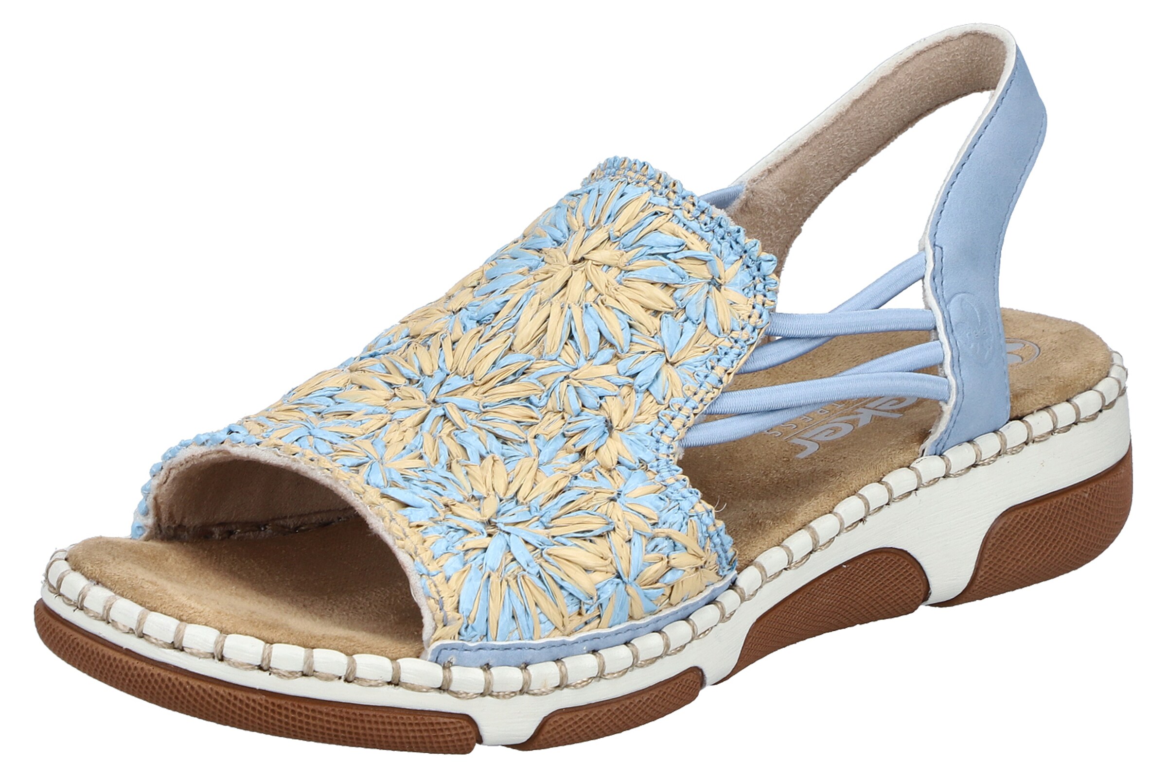 Sandales à lanières Rieker en bleu : devant