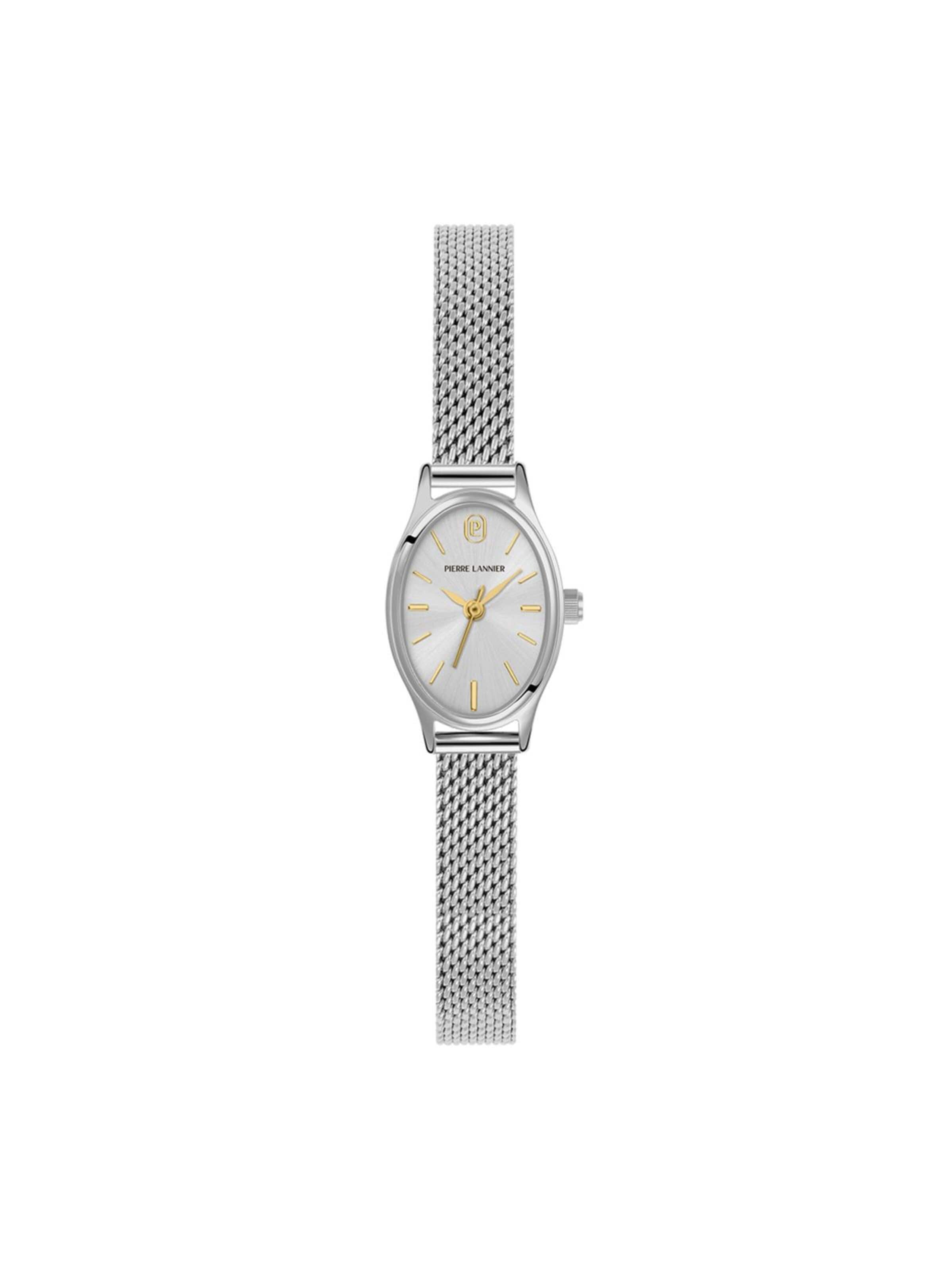 Montre à affichage analogique Pierre Lannier en argent : devant