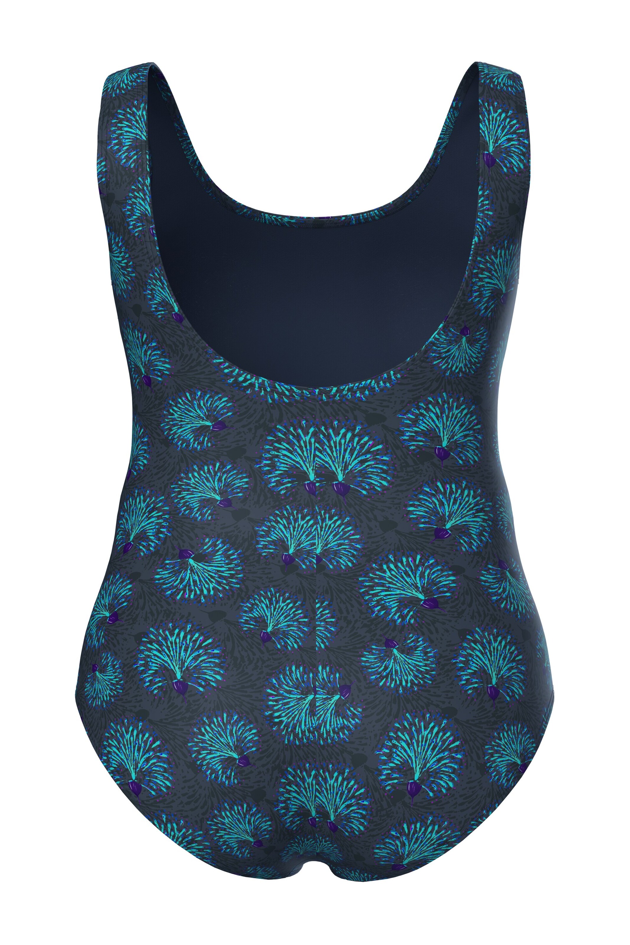 Ulla Popken Bralette Swimsuit in Grey