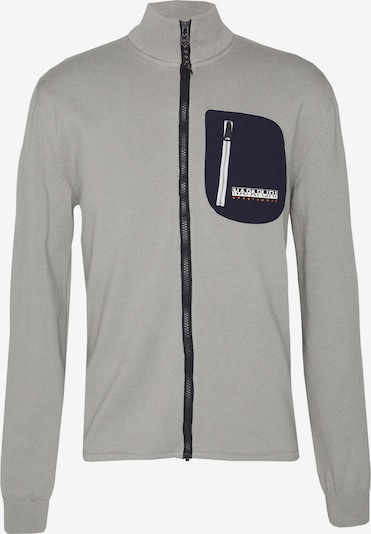 NAPAPIJRI Kardigan 'D-HURON' u mornarsko plava / siva / bijela, Pregled proizvoda