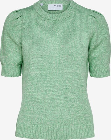SELECTED FEMME Пуловер 'HEIDI' в зелено: отпред