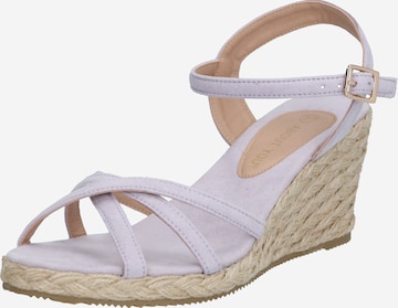 ABOUT YOU Strap Sandals 'Kaja' in Purple: front