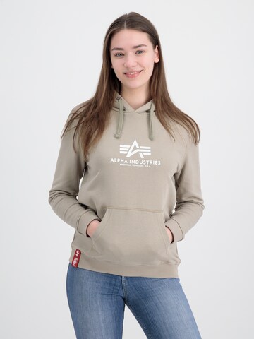 Sweat-shirt ALPHA INDUSTRIES en beige : devant