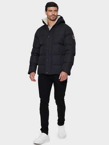 Threadbare Between-Season Jacket 'Clarence' in Black