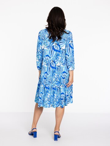 Yoek Shirt Dress in Blue