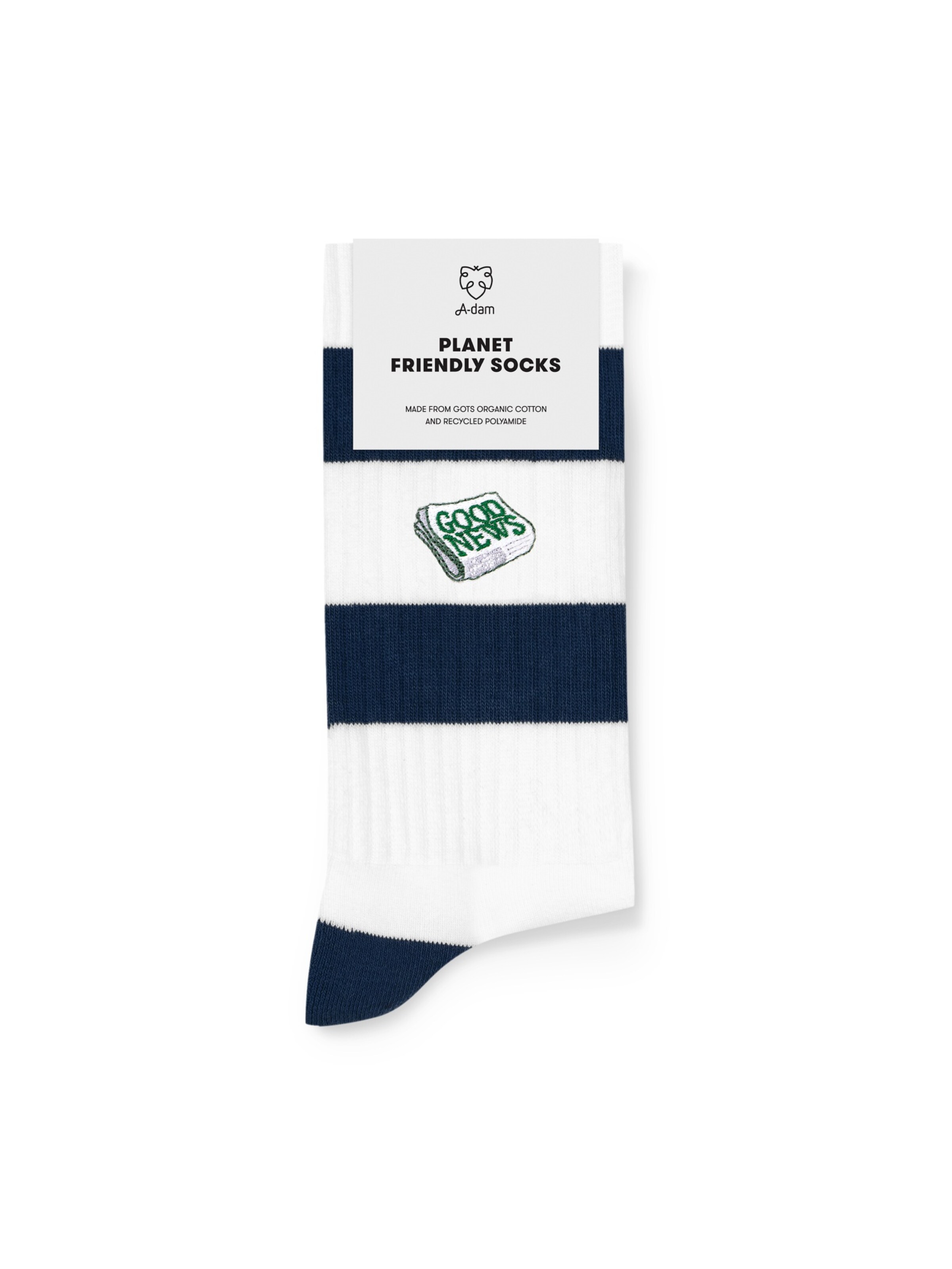 A-dam Socken 'Good-News' in Weiß