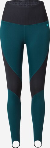 Reebok Skinny Sportbroek in Groen: voorkant