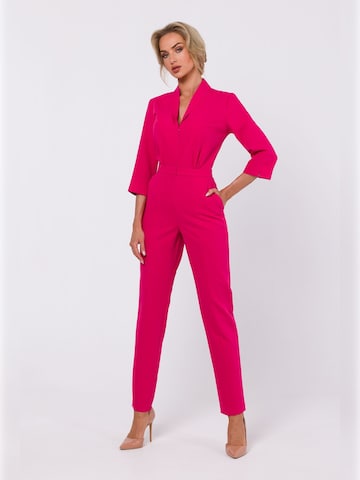made of emotion - Jumpsuit en rosa: frente
