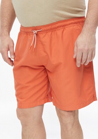 s.Oliver Men Big Sizes Board Shorts in Orange