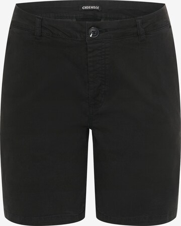 CHIEMSEE Chino Pants in Black: front