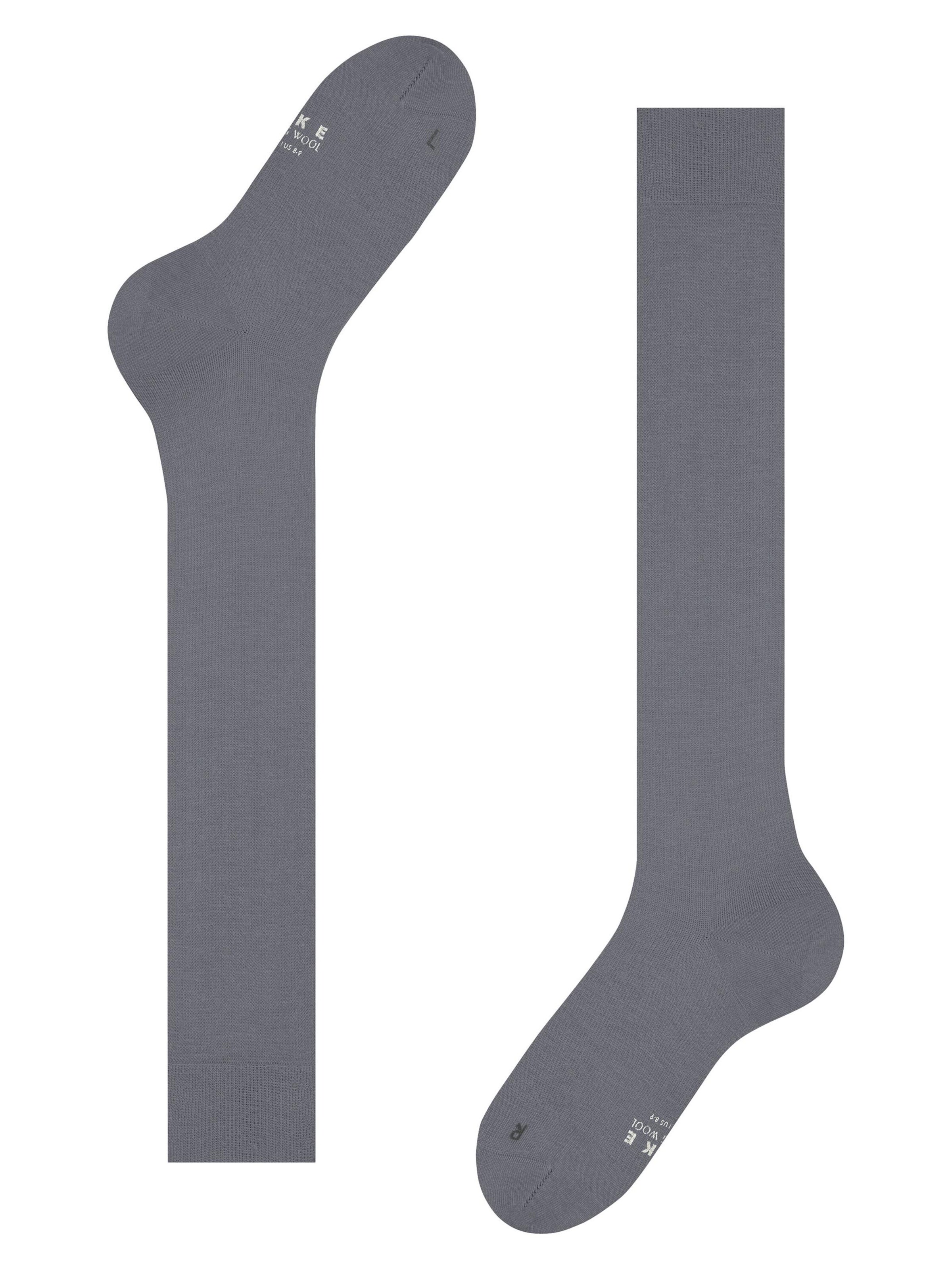 FALKE Knee High Socks 'Energizing Wool' in Grey