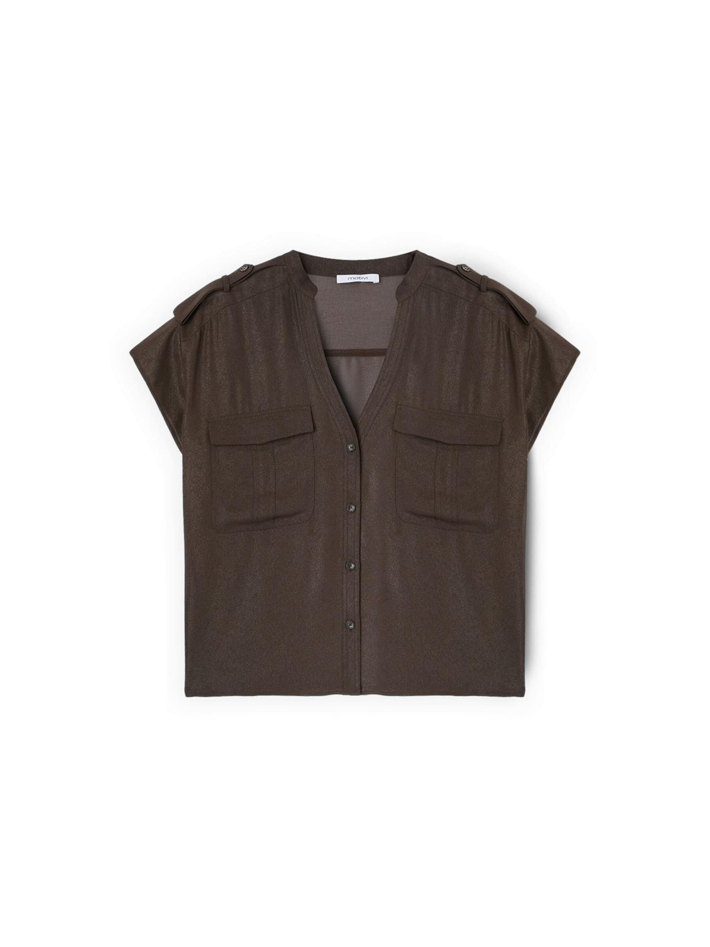 MOTIVI Bluse‌‌‌ in Braun: Vorderseite