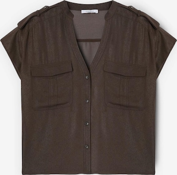 MOTIVI Bluse in Braun: Vorderseite