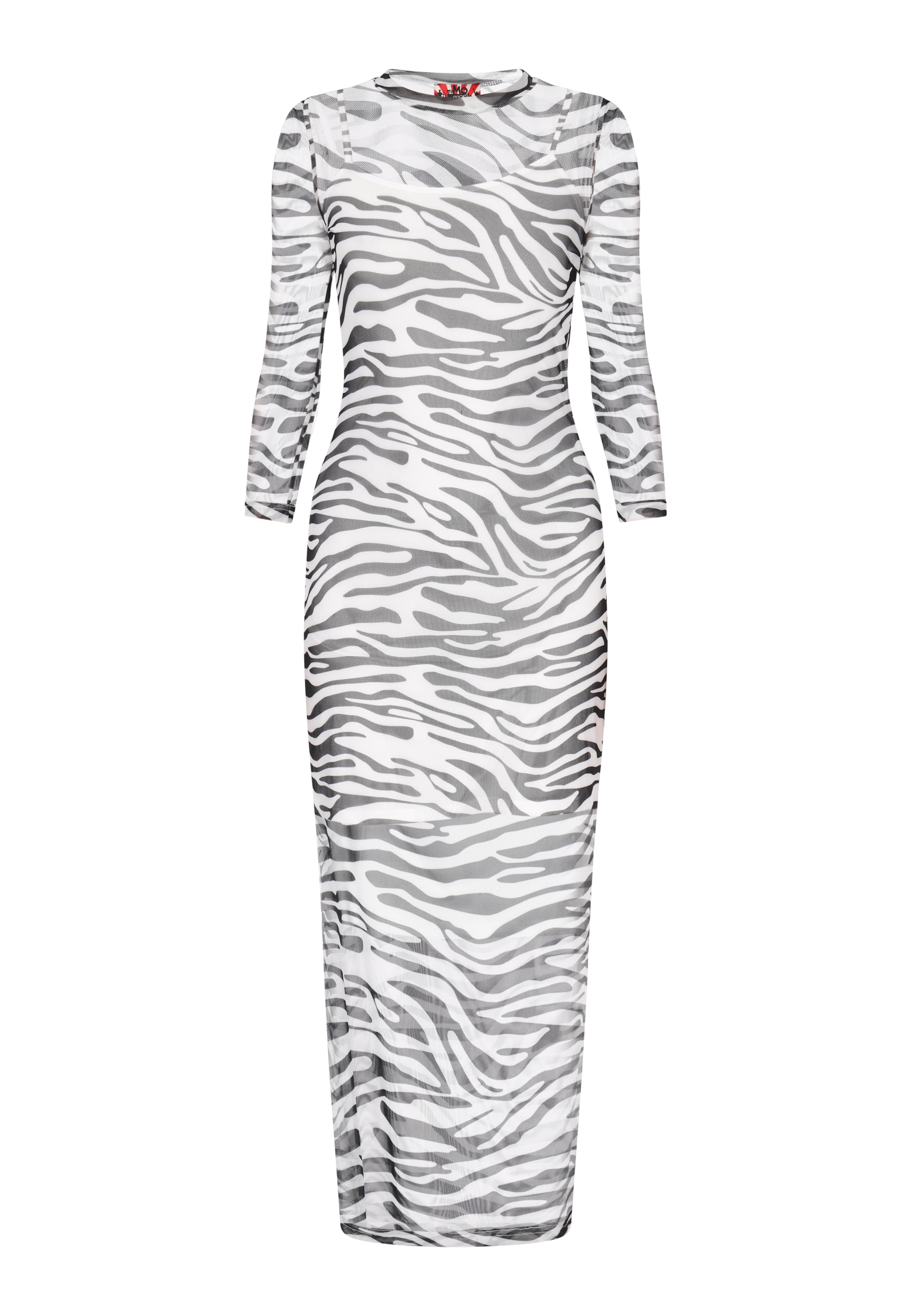 myMo ROCKS Φόρεμα 'Fashion Look' σε λευκό: μπροστά