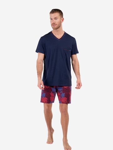 Pyjama court ' Bouquet Short Sleepwear ' HOM en bleu : devant