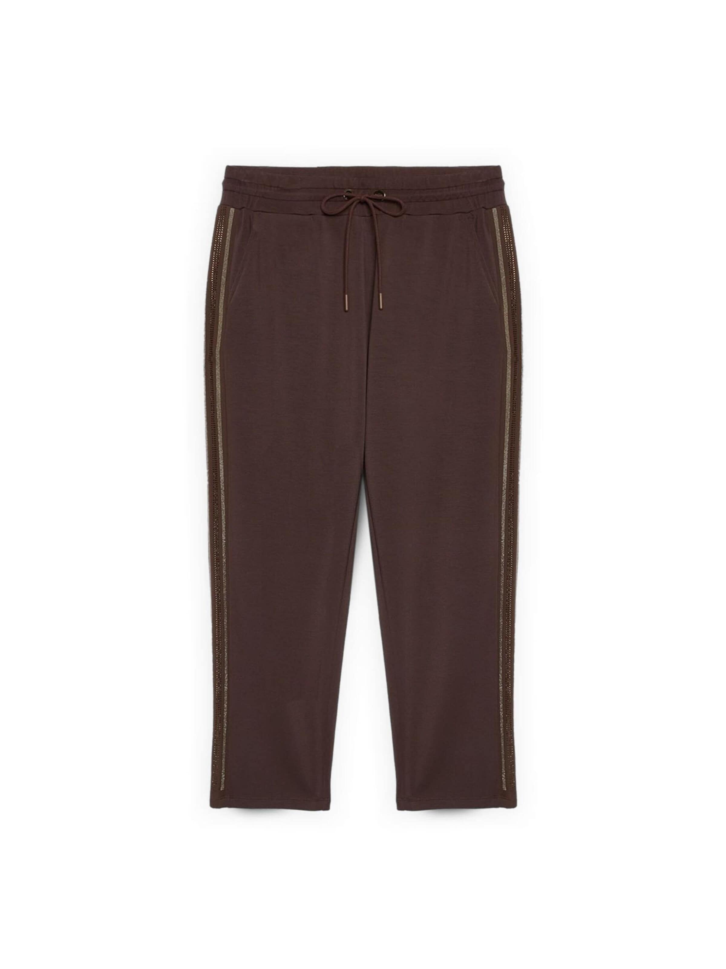 Fiorella Rubino Regular Trousers in Brown: front