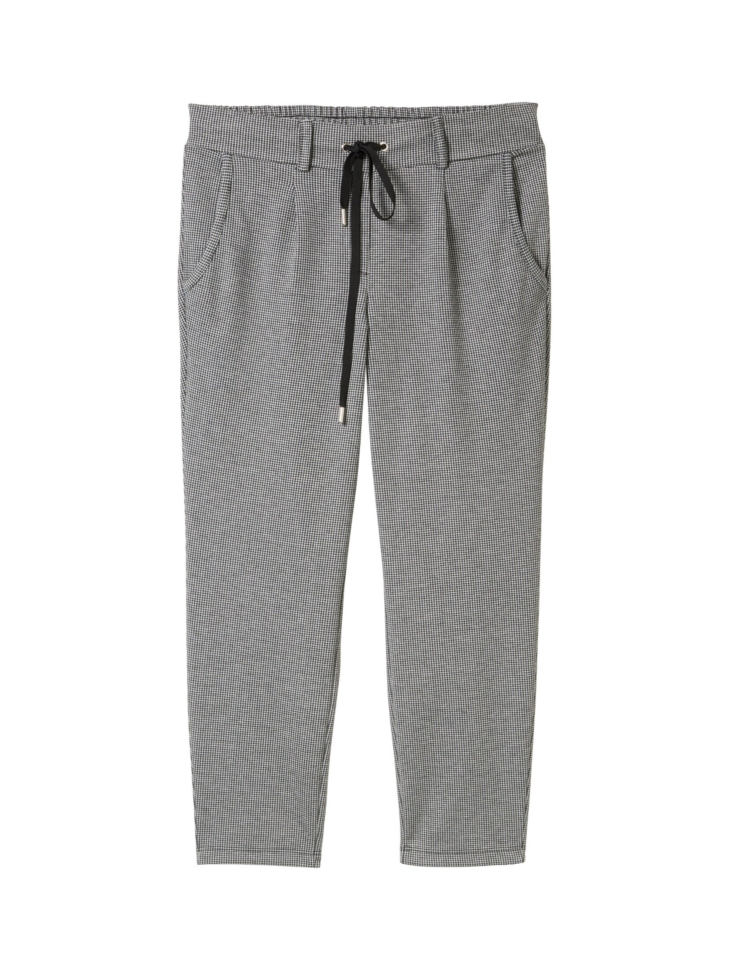 TOM TAILOR Tapered Broek in Zwart: voorkant