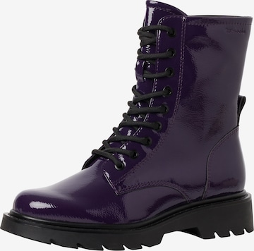 TAMARIS Lace-Up Ankle Boots in Purple: front